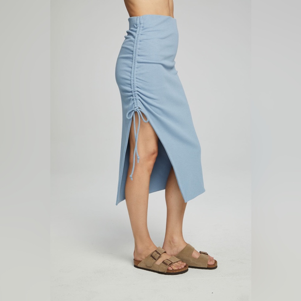 New with Tags CHASER Mullen MIDI Skirt Small Faded Denim